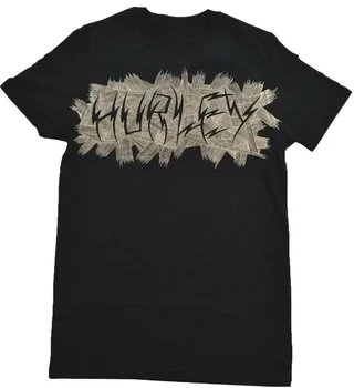 Hurley Black Grafické Krátky Rukáv pánske T-Shirt  2